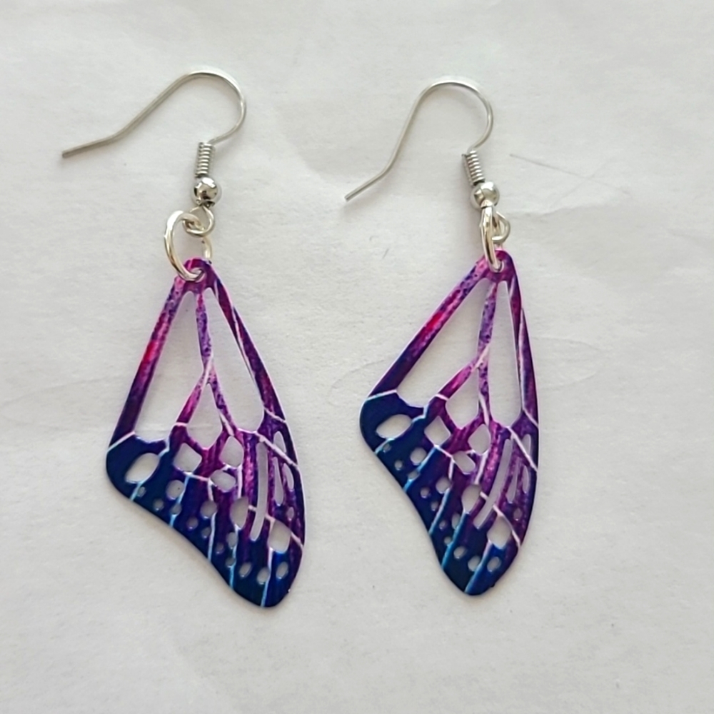 Hand Crafted Butterfly Wing Earrings